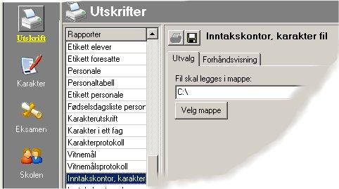 Inntakskontor, karakter fil